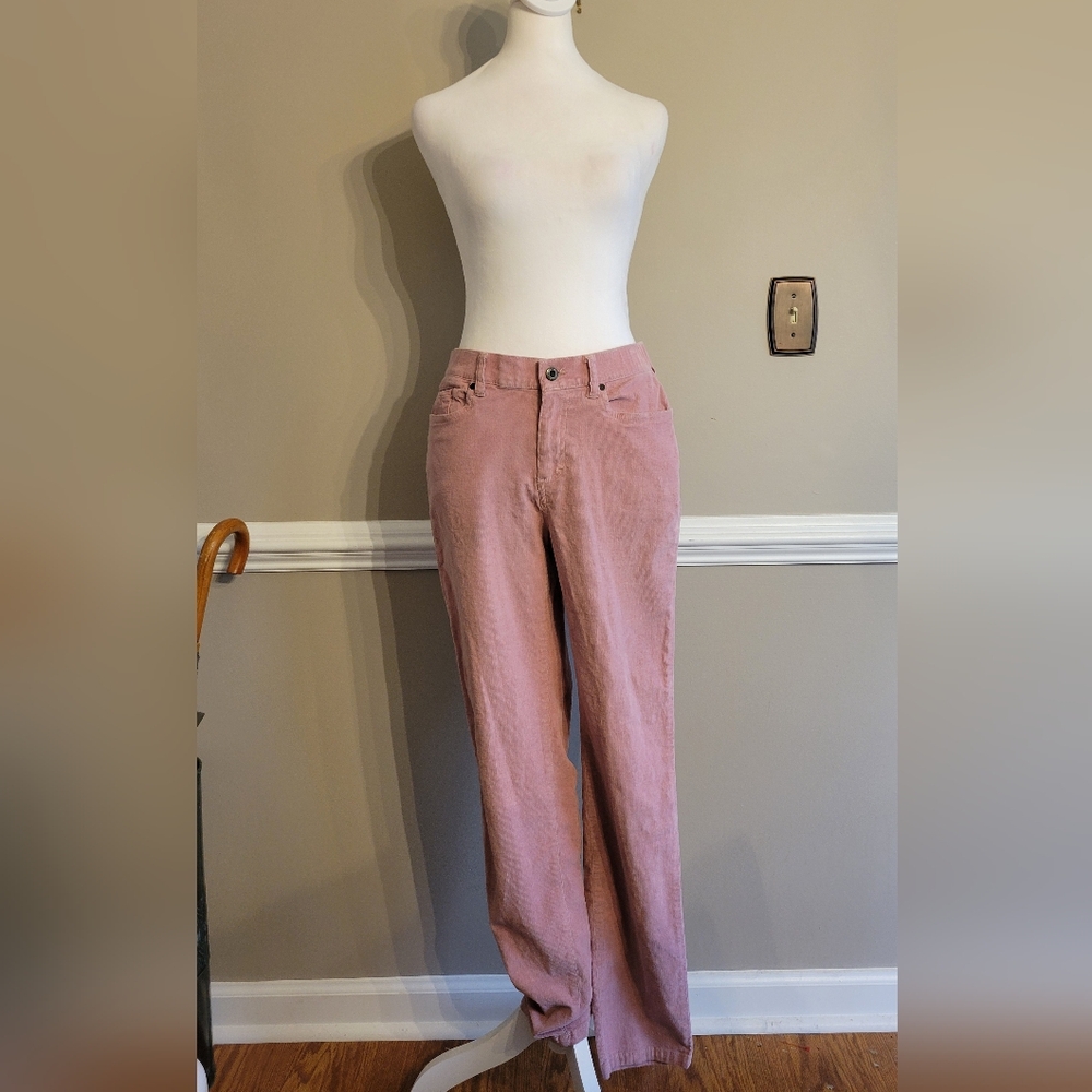 Pink Orvis Women's Corduroy Chino Pants Stretch Size 10